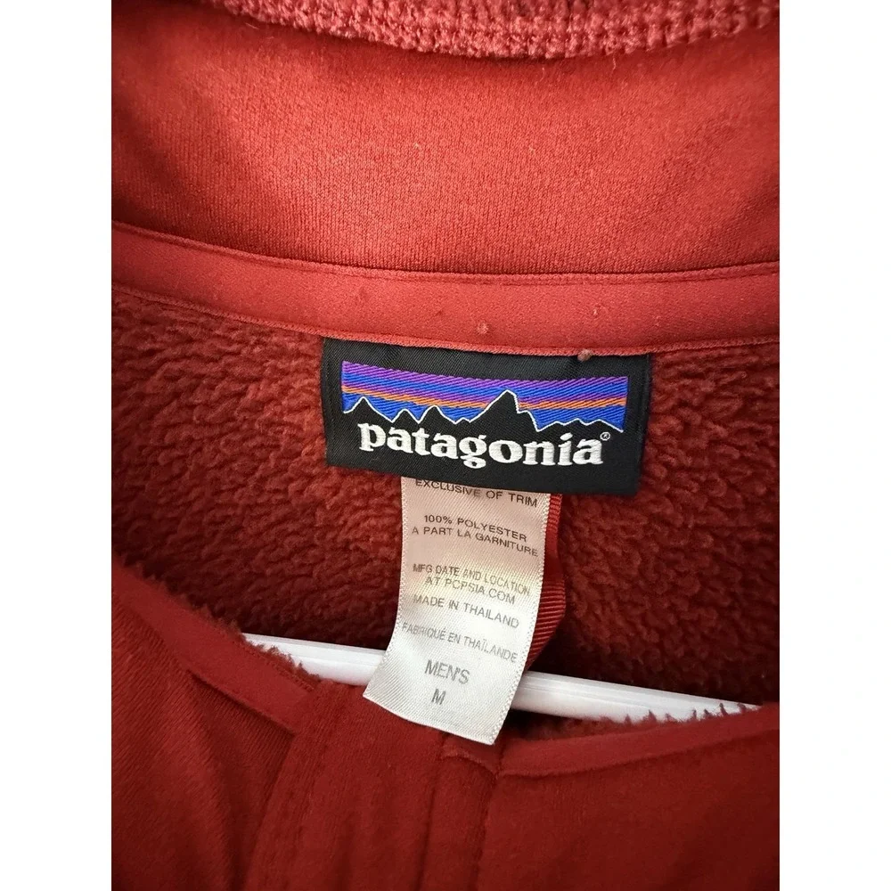 Patagonia Men's M‎ Red Better Sweater 1/4 Zip Fleece Pullover Jacket STY 25522